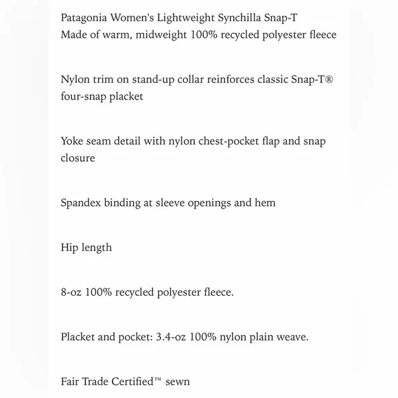 🟥SOLD🟥 Patagonia Synchilla Snap-T Fleece Pullover - Picture 6 of 11